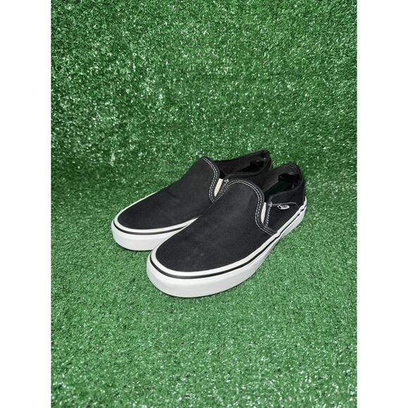 Vans Classic Slip On Asher Black White Skate Shoes Sneakers Women's Size 8 - Picture 3 of 9